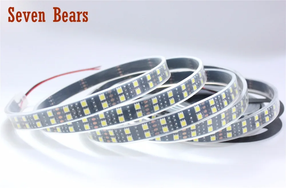 Новая Черная Светодиодная лента PCB RGB 5050 двухрядная черная печатная плата