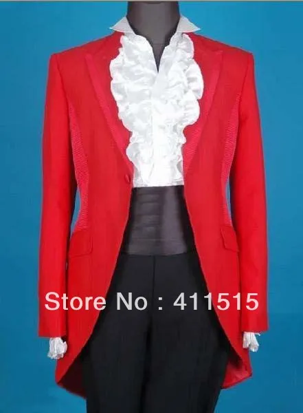 

FREE shipping/Custom design Red Groom WEAR Tuxedos/Groomsmen Men Wedding Suit Best man Suit/custom DRESS/wedding tuxedo MAN VEST