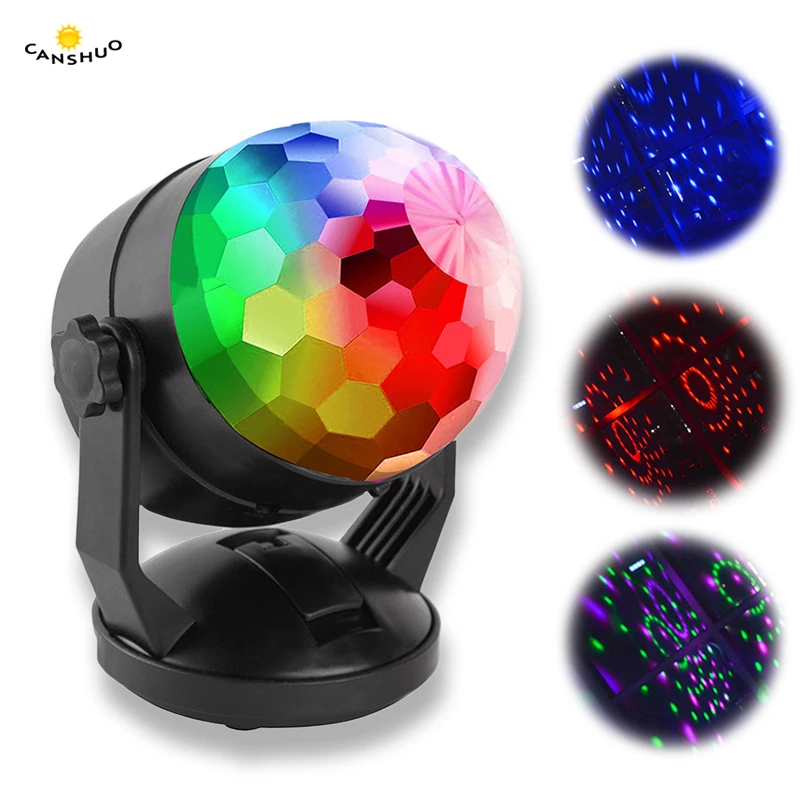Голосовое управление RGB магический шар светодиодный сценический светильник USB или батарея двойной управляемый лазерный проектор диско DJ вечерние бар сценический светильник s