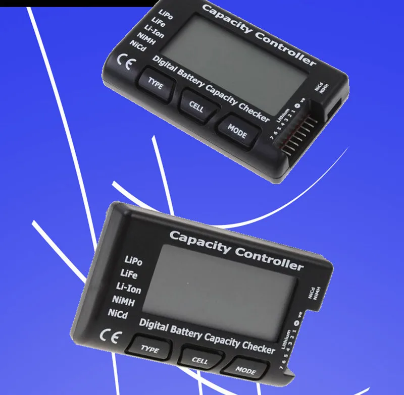 2 шт. цифровой тестер заряда батареи Проверка емкости RC CellMeter 7 для LiPo LiFe Li-Ion NiMH Nicd |