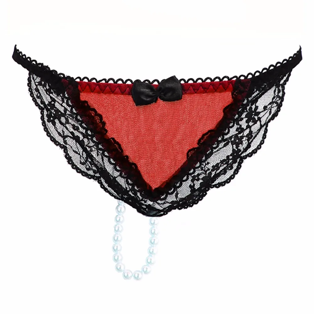 Горячие жемчужные сексуальные стринги открытые женские трусики нижнее белье с