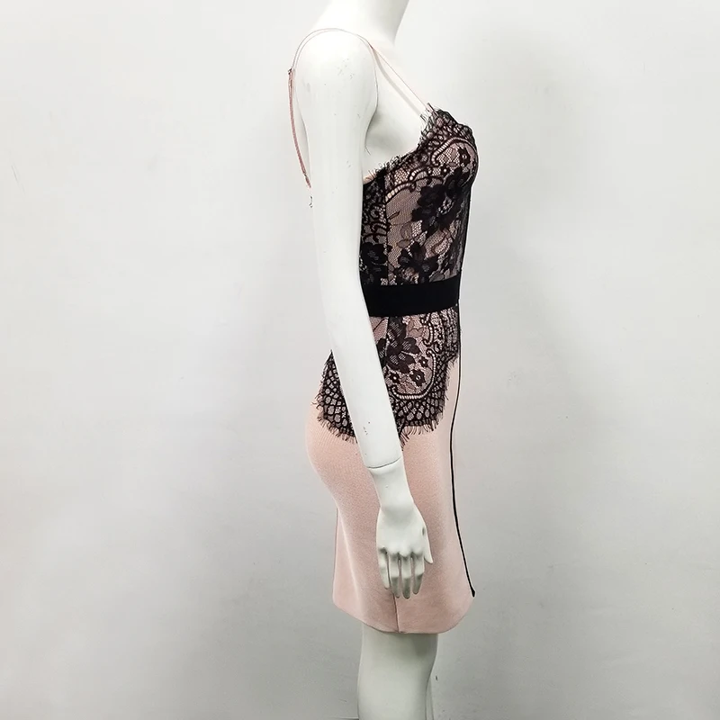 Женское короткое вечернее платье Белое Кружевное облегающее в стиле Звезд для