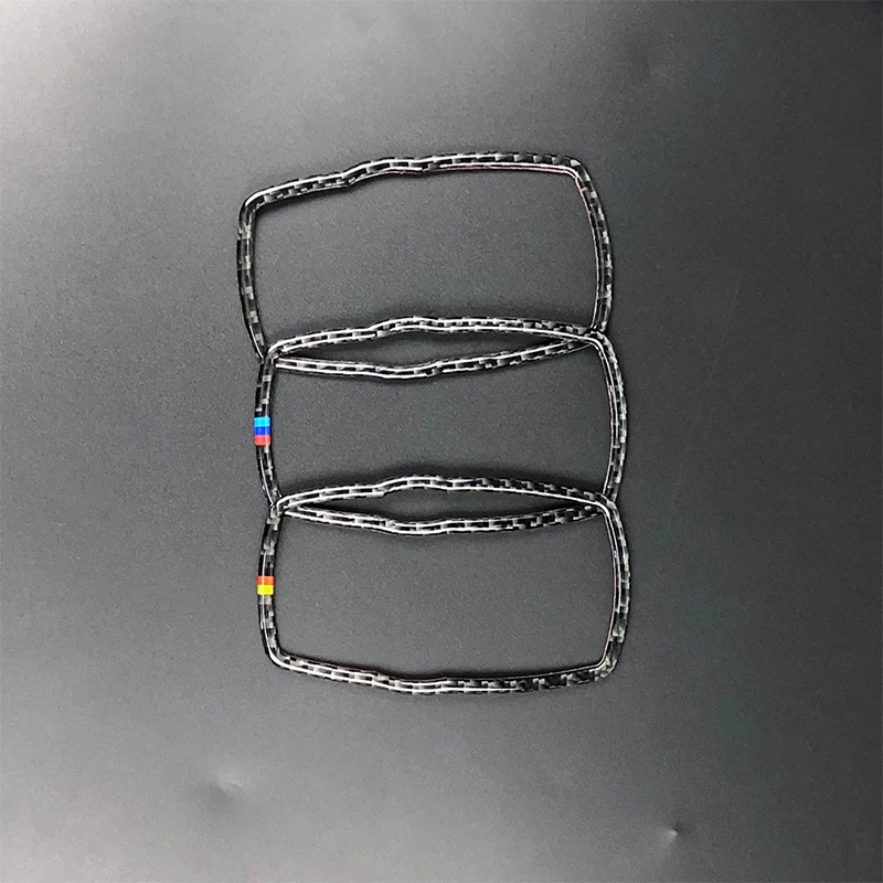 Автомобильная наклейка на ручку переключателя OVERE из углеродного волокна для BMW