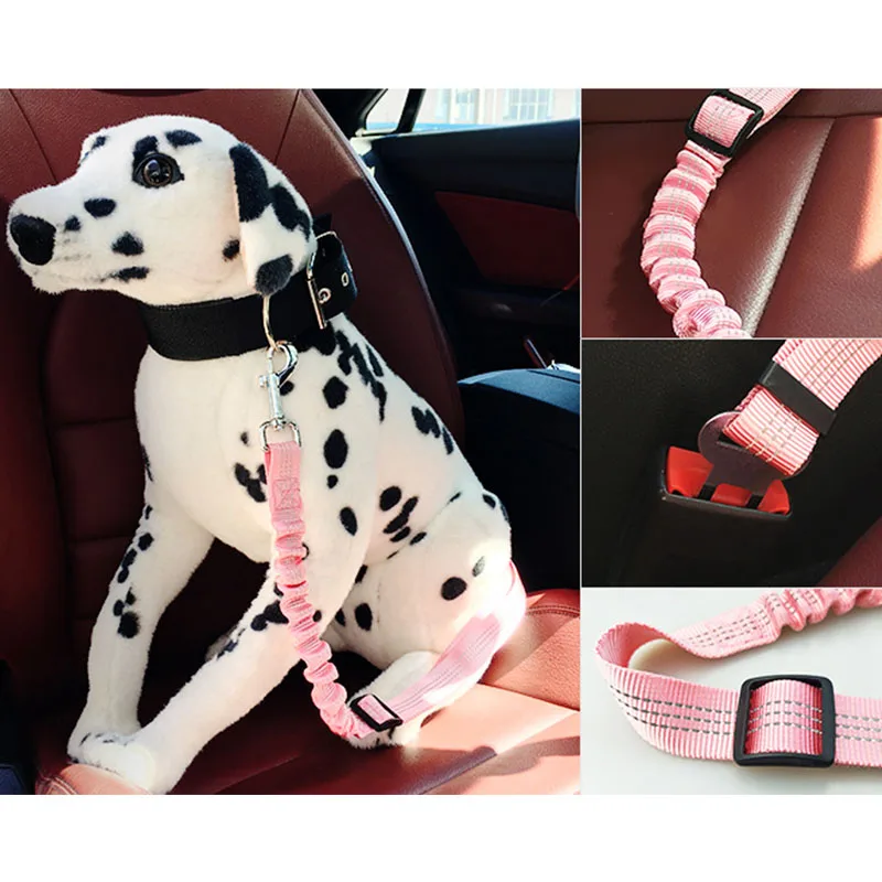 Ремень безопасности светоотражающий эластичный для домашних животных | Дом и сад