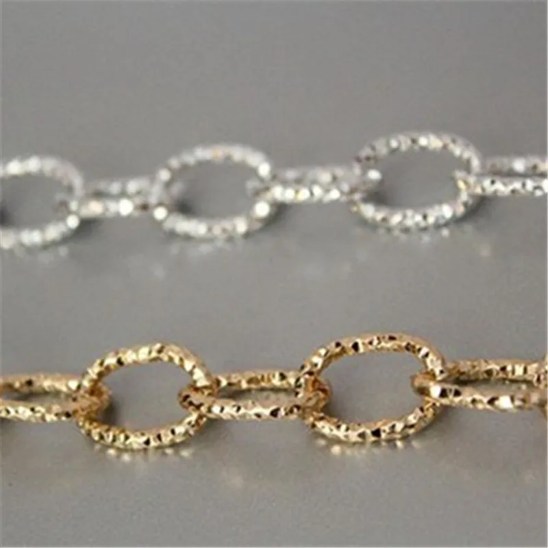 Золотая/серебряная кабельная цепь длиной 3 фута алюминиевая цепочка для ожерелья