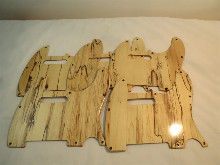 Enlarge 5pcs Spalted Maple Tele Style Guitar Pickguard 3 Ply for Telecaster