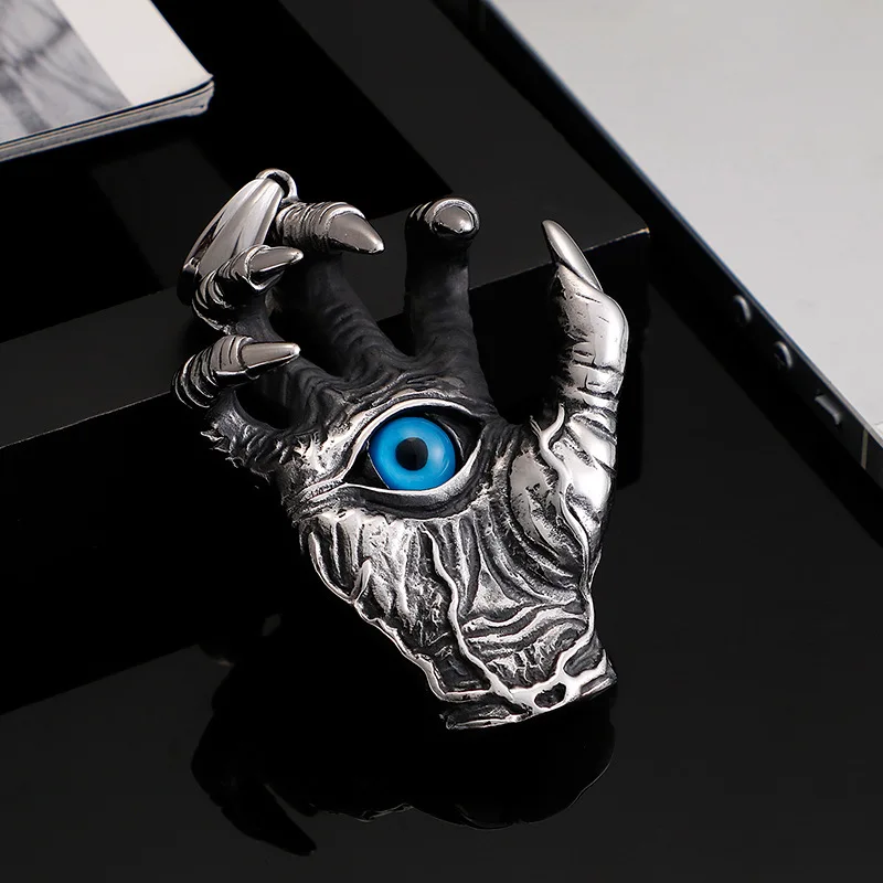Новый Ретро кулон из титановой стали властный демон ручной коготь дракона