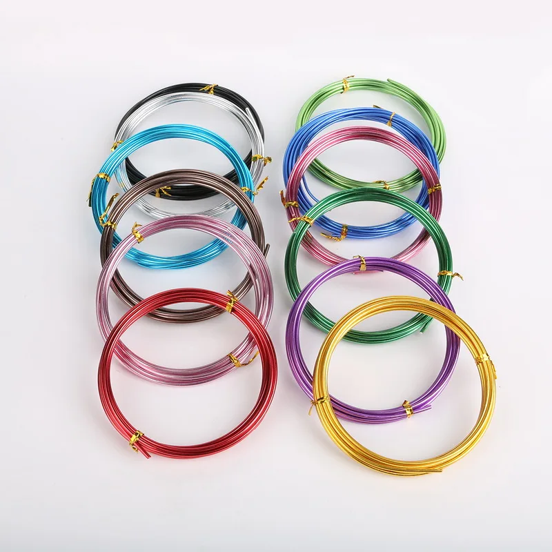 Анодизированная алюминиевая проволока 12 цветов 10 м/рулон диаметр 1 мм