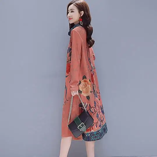 Новинка 2019 года осень зима для женщин платья плюс размеры платье толстый длинный