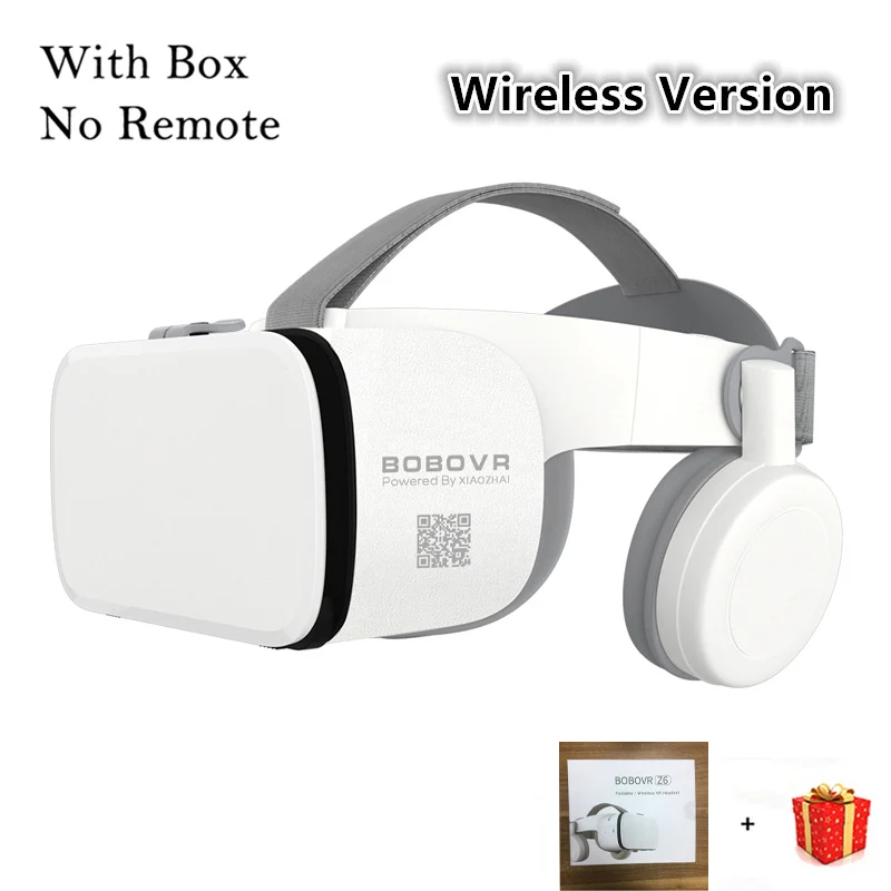 With Box No Remote Bobo VR Bobovr Z6 стерео веар вр виар шлем 3D видео очки виртуальной реальности для iPhone Android смартфонов смартфона 3 D VR умные игр смарт дополненной телефона комплект видеоочки с экраном контролерами дополненная - Цвет: With Box No Remote