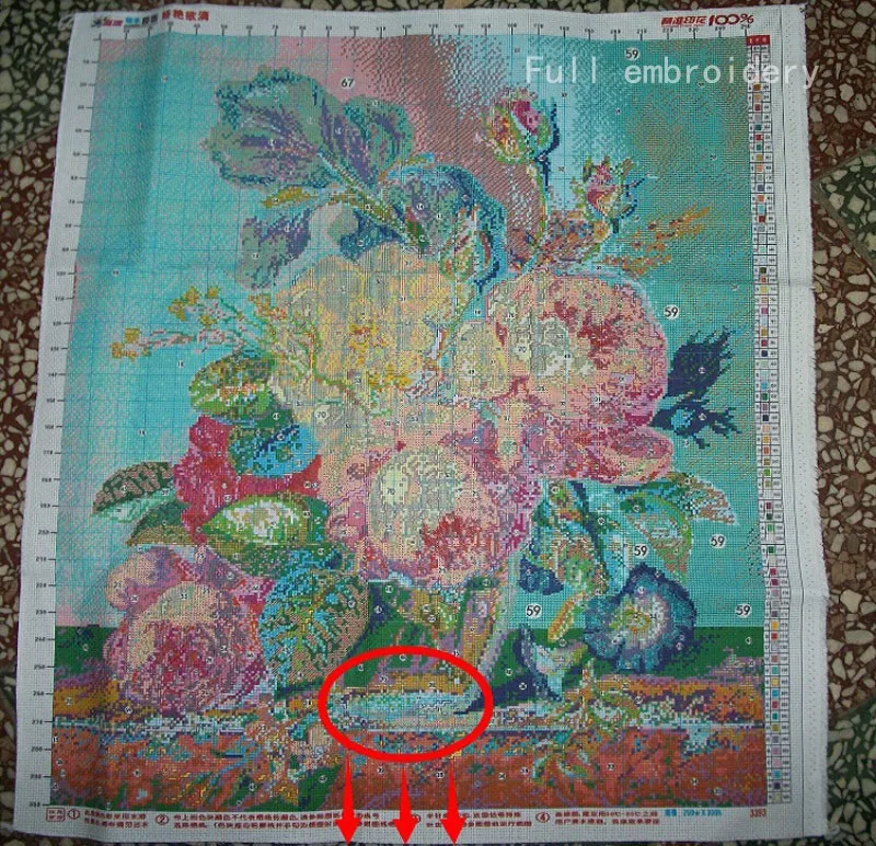 QIANZEHUI, Рукоделие, сделай сам, точная печать, цветок пиона, ваза, вышивка крестиком, картина маслом для вышивания, наборы для вышивания крестиком
