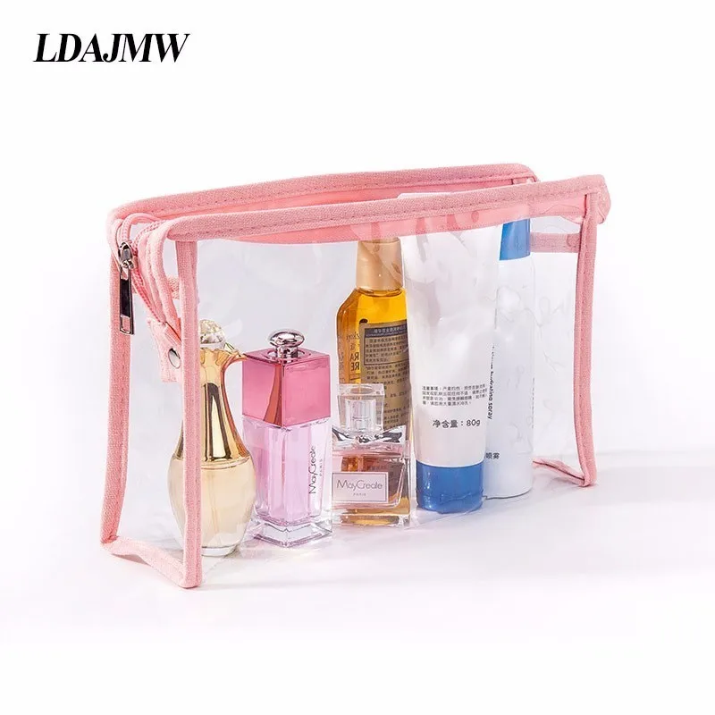 LDAJMW 3 шт./компл. Водонепроницаемая Прозрачная женская косметичка для мытья