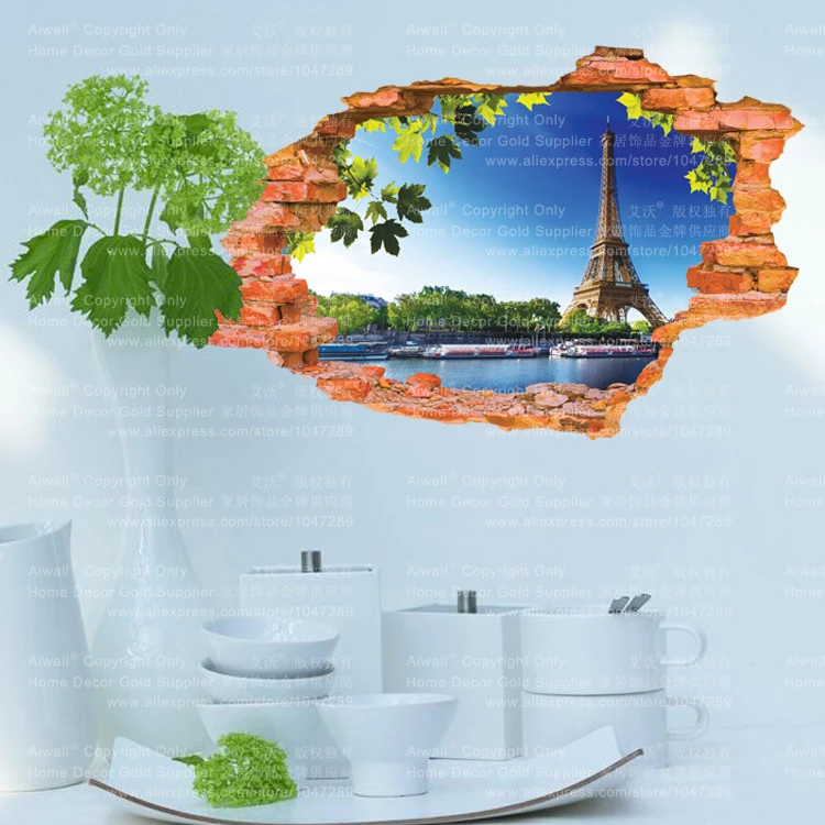 3D наклейка на стену 60*90 см/23 62 дюйма * дюйма|home decor|wall sticker3d sticker |