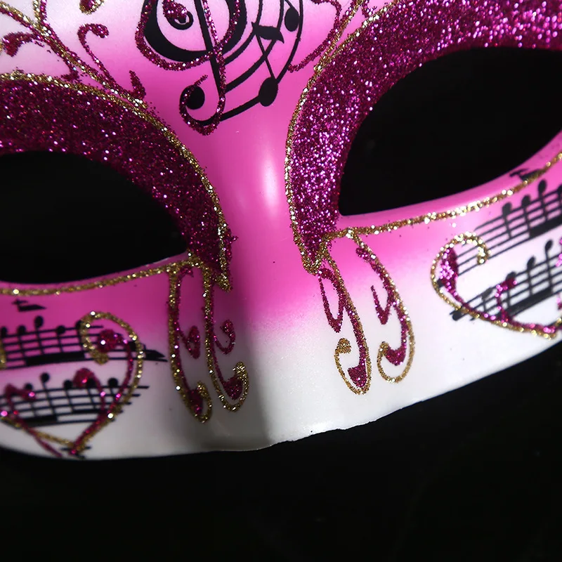 GNHYLL новая золотая Маскарадная маска Mardi Gras Note маска для женщин Венецианская маска Половина лица Венецианский шар маска для Хэллоуина Рождество