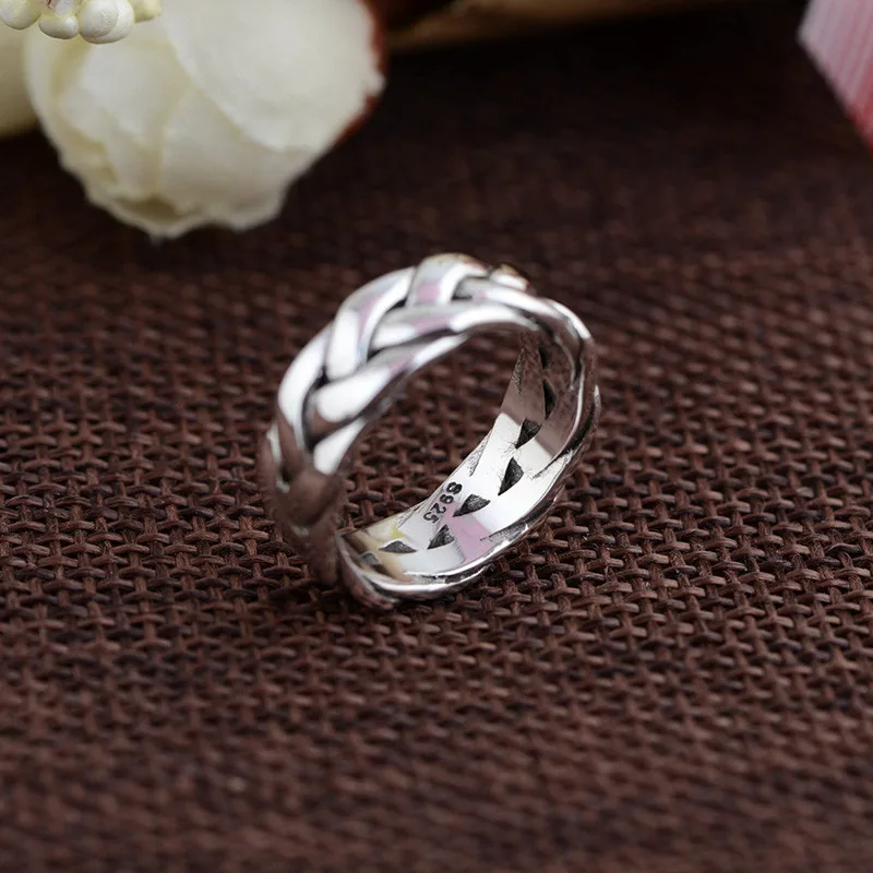 FNJ 925 пробы Серебряное кольцо anillos круглый S925 Тайский серебряные кольца для wo мужчин ювелирные изделия для мужчин большой размер
