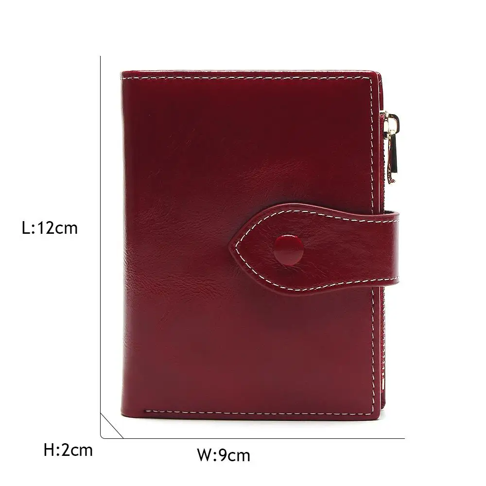 100% Genuine Leather Women Short Wallet Female Small Walet Fashion Lady Mini Zipper Money Bag Vallet Coin Purse Card Holder | Багаж и