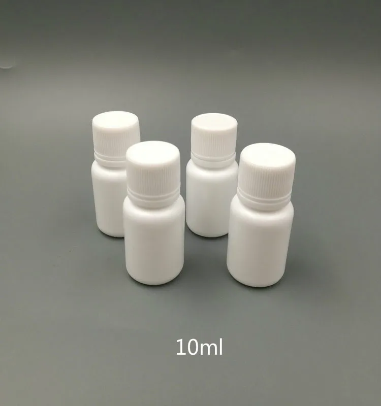 100 шт./лот 10cc 10 мл HDPE пустые пластиковые многоразового фармацевтические таблетки бутылки капсула контейнер