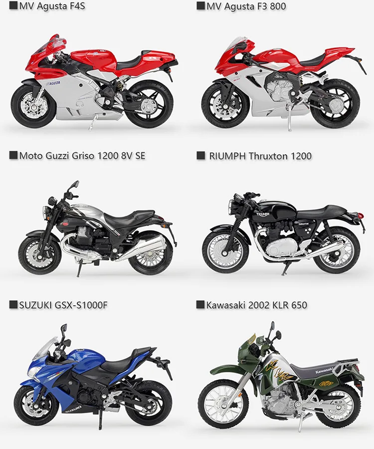 1:18 Welly Suzuki Honda Triumph Yamaha Aprilia Norton литой мотоцикл
