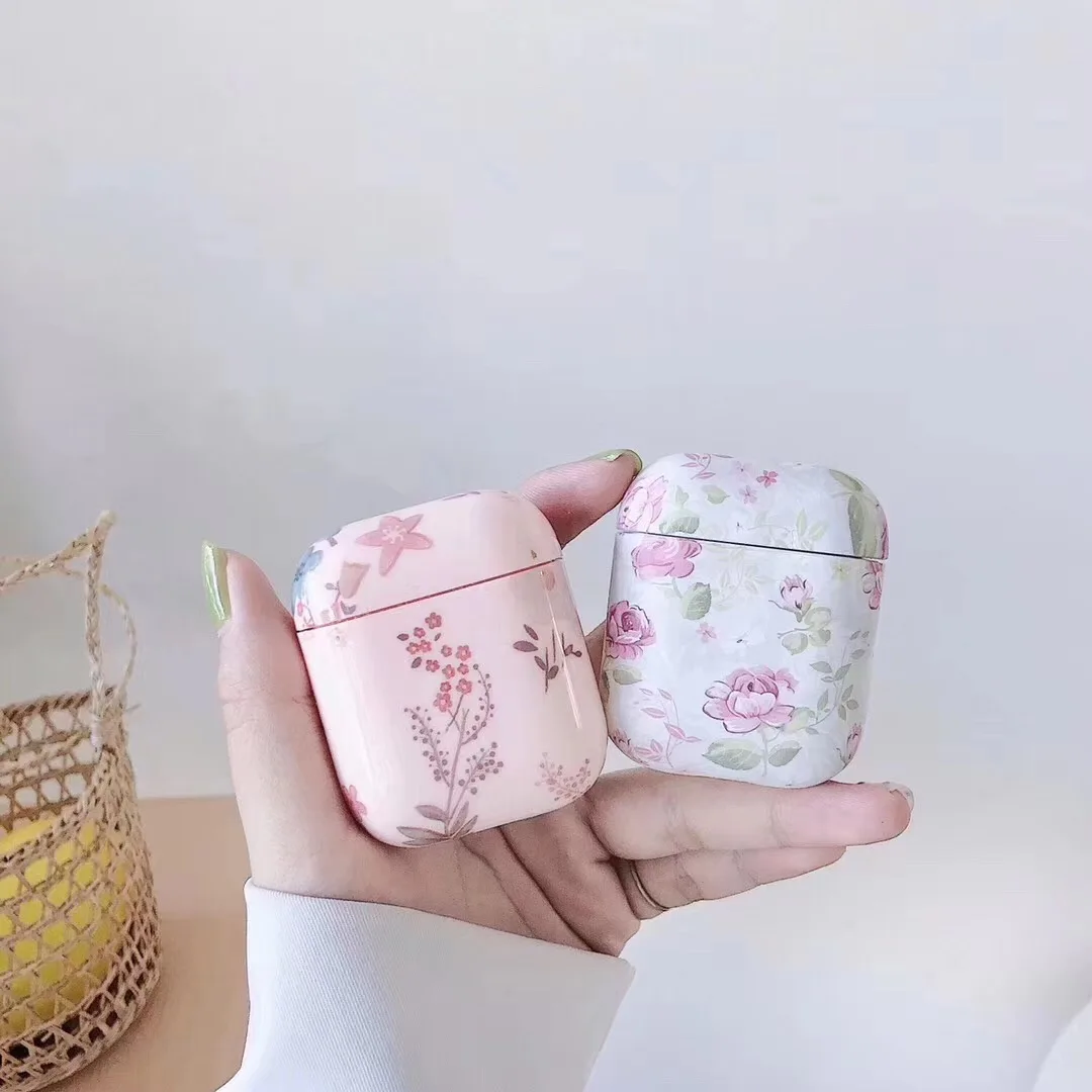 Для AirPods Pro для переноски 1/2/3 чехол роскошный цветной чехол с цветочным рисунком для AirPods Беспроводной наушники чехол жесткий чехол fundas