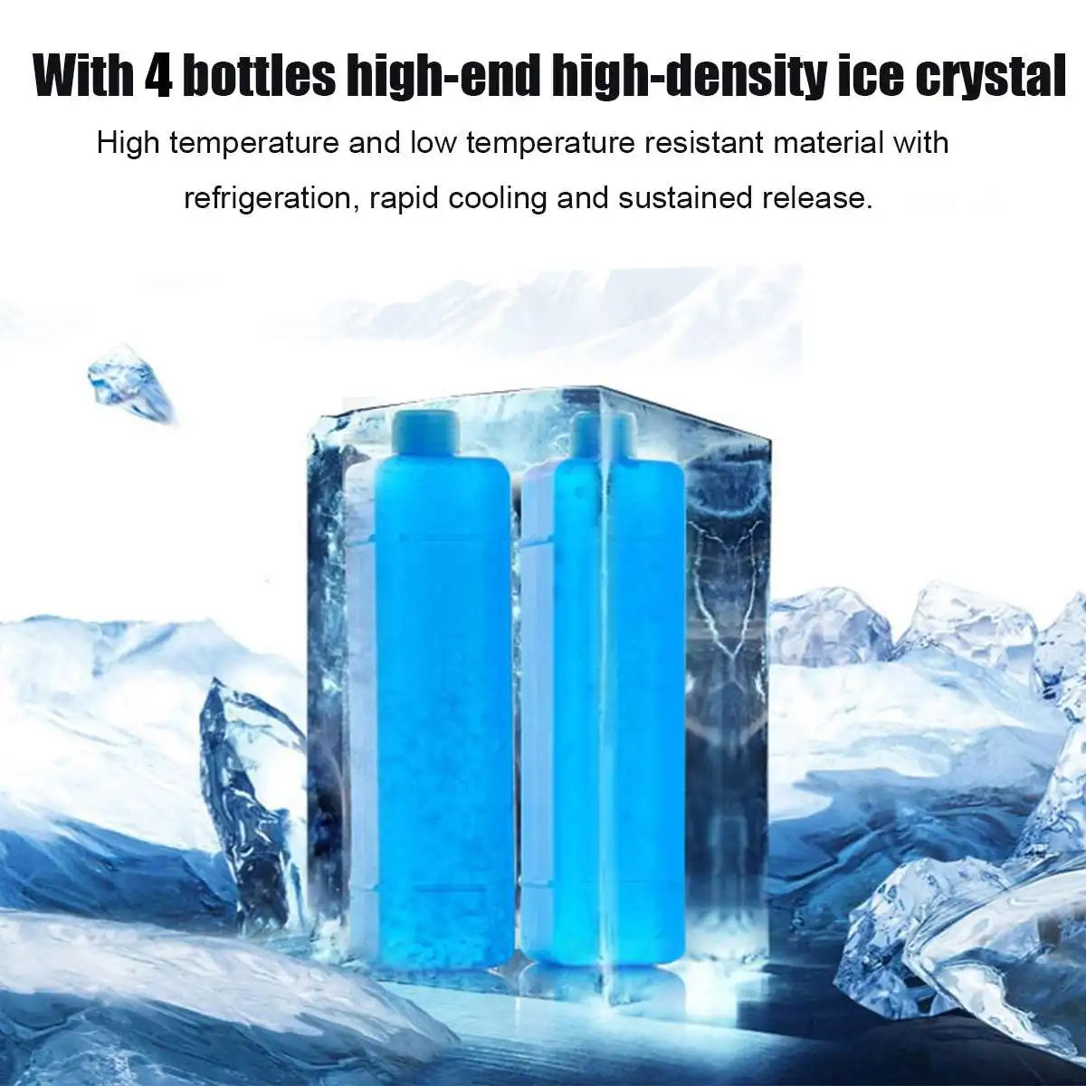 

65W Air Conditioner 3 Wind Modes Cooler Fan Negative Ion Purifier Humidifier with 4 Bottles Ice Crystal Button/Remote Control