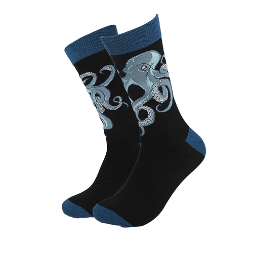 A80 VPM Красочные мужские носки Harajuku красочные счастливые Смешные Череп яйцо авокадо Зебра повседневные хлопковые носки для свадьбы Рождественский подарок - Цвет: A80