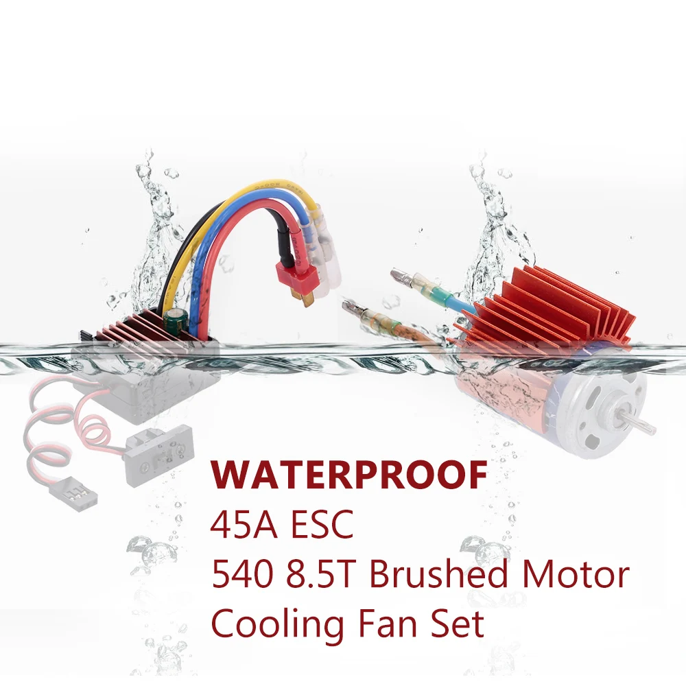 Щеточный двигатель ZD Racing 540 8 5 T с 45A ESC комплект охлаждающих вентиляторов для