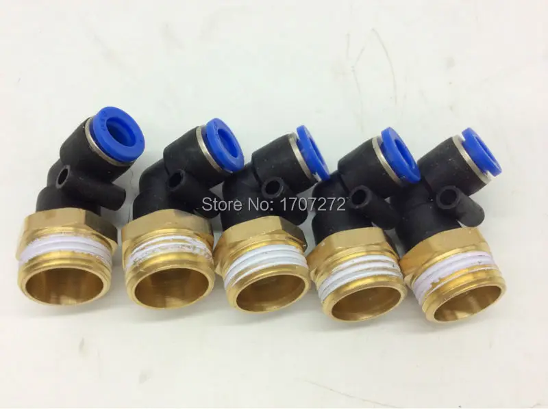 Пневмосоединение для труб 8 мм 1/2 дюйма с резьбой по локоть полиуретановый шланг