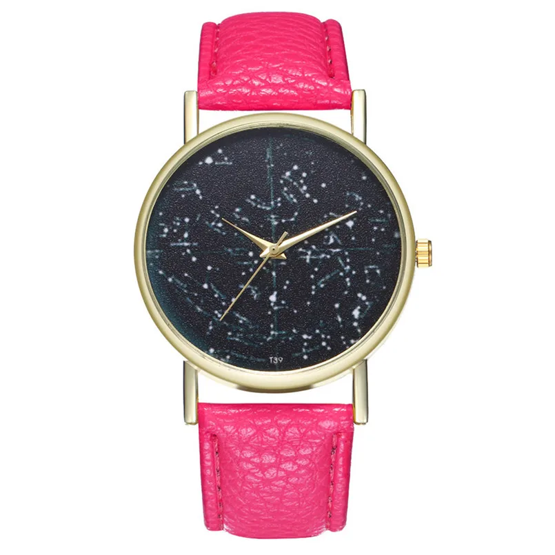 Высококачественные модные женские наручные часы с ремешком из искусственной