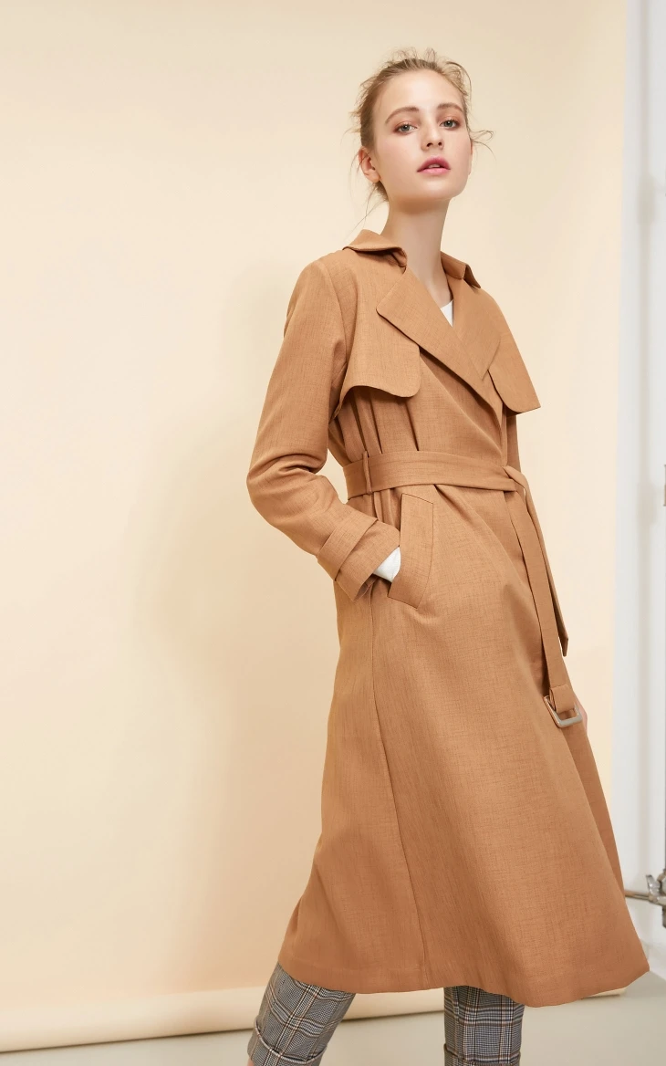 Vero Moda женский минималистичный Тренч на шнуровке со скрытыми пуговицами | 318321537