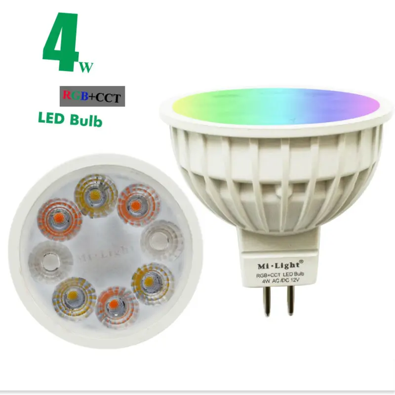 4 Вт Mi светильник Светодиодный лампа GU10 MR16 затемняемая RGB + теплый белый (RGB CCT)