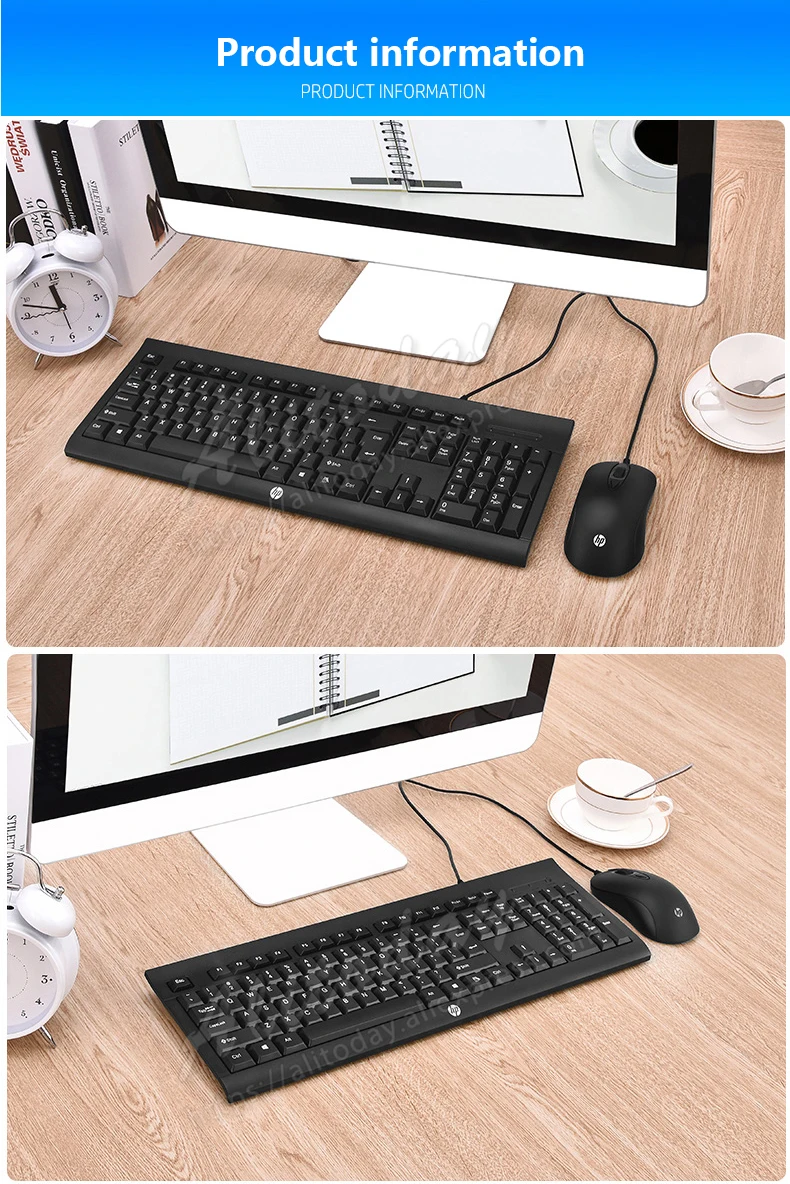 Hp KM100 Проводная клавиатура мышь комбинированная английская клавиатура Lap Top Gamer Оптическая Эргономика