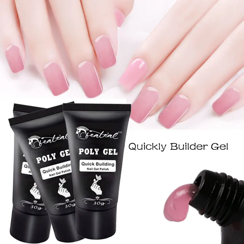 1 шт. DIY Polygel пальца расширение прозрачный розовый желе поли гель быстрое