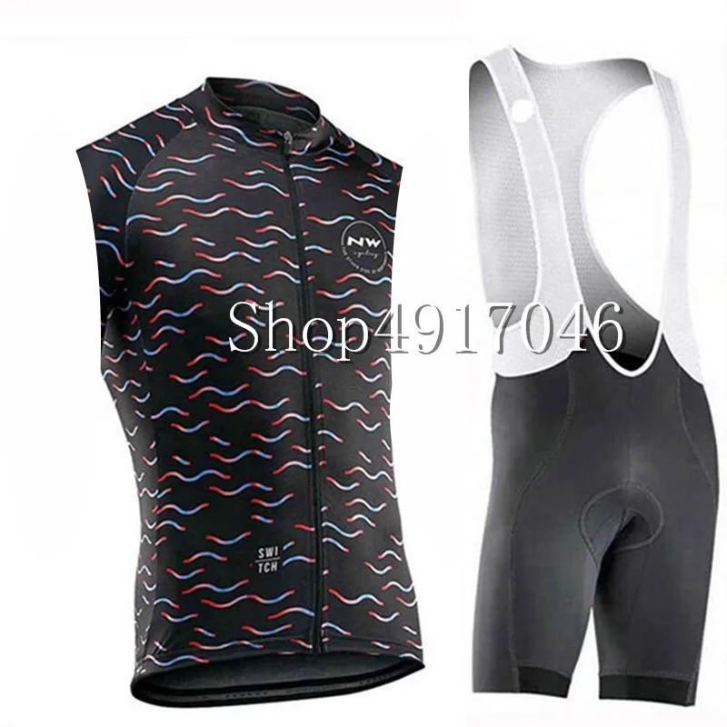 2019 NW новый мужской Pro Велоспорт без рукавов Джерси летний комплект Дышащая MTB