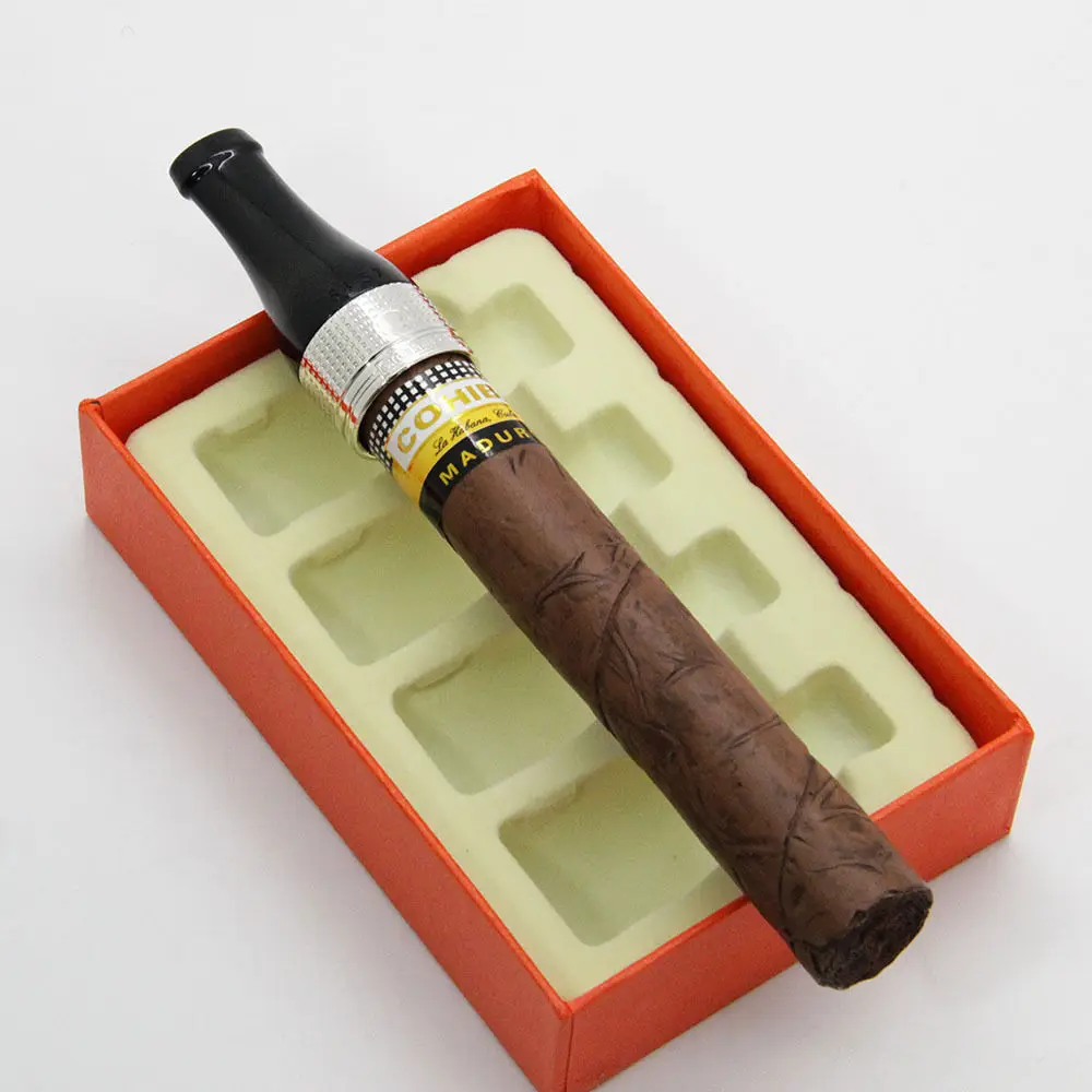 

NEW COHIBA Vintage Silver Pure Copper Resin Cigar Pipe Holder Nozzle 4 Sizes