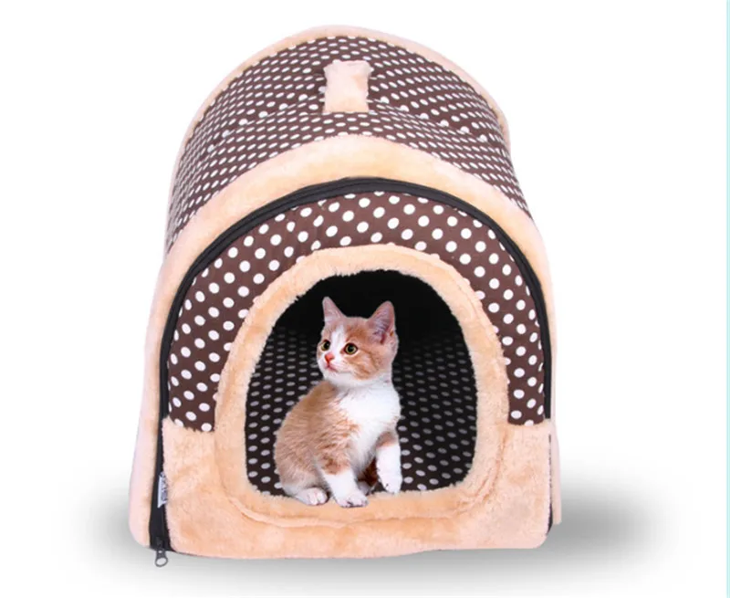 Pet Cat Igloo кровать маленькая собака мягкая Met House Водонепроницаемая покрытая | Дом и
