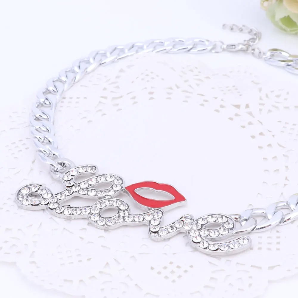 Женские аксессуары Ювелирные наборы милые красные губы любовь большая буква