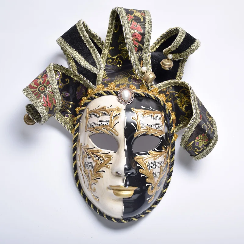 Мужская Маскарадная маска в виде колокольчиков зеленого цвета|Аксессуары для