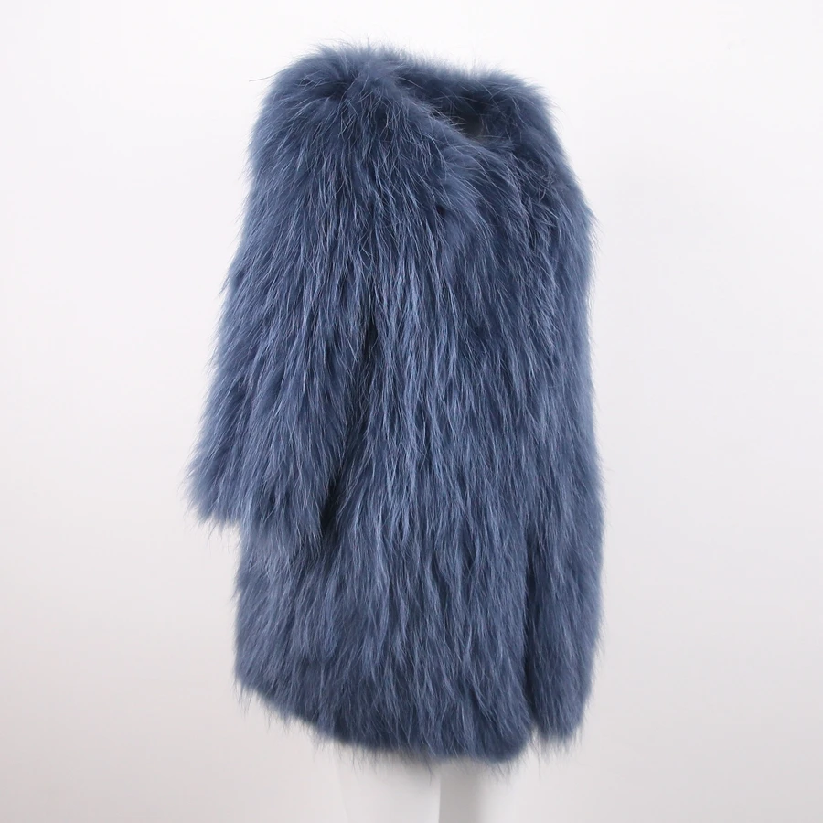 Розовый Java QC8111 бесплатная доставка натуральная натуральный мех енота пальто из