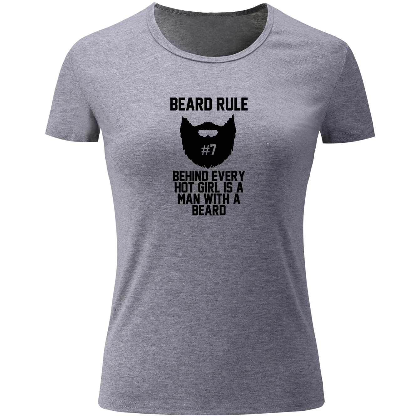 IDzn/Новое поступление женские футболки футболка с принтом борода топы короткими