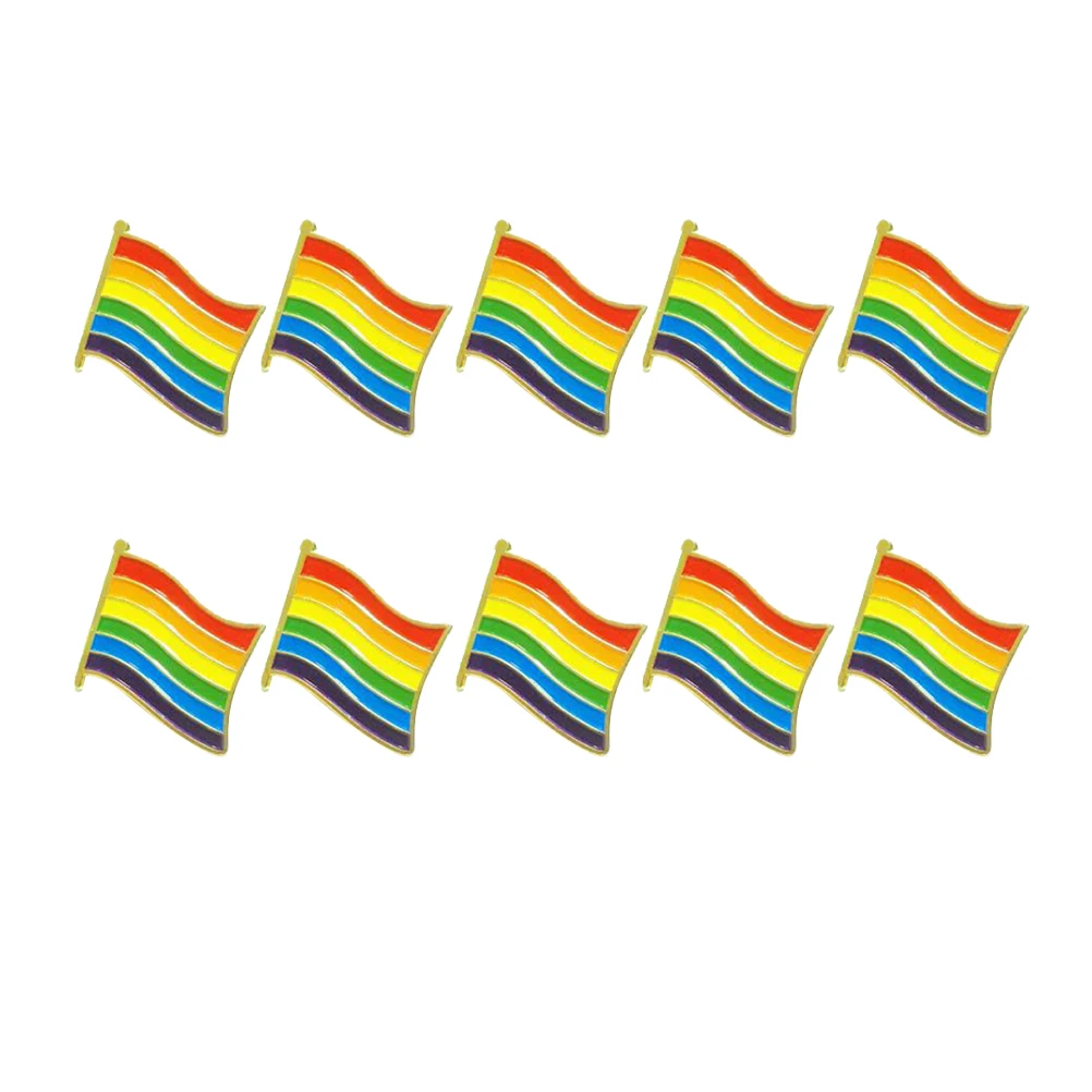 10 шт броши на одежду железные Броши с флагом Декор ювелирные изделия булавка для