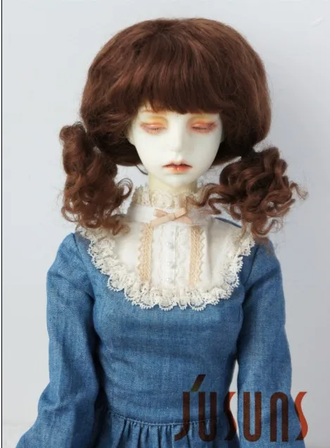 JD294 1/3 21-23 см SD мохер BJD парики Детские Twintail парик для куклы мохеровый 8-9 дюймов куклы аксессуары - Цвет: Light brown M11