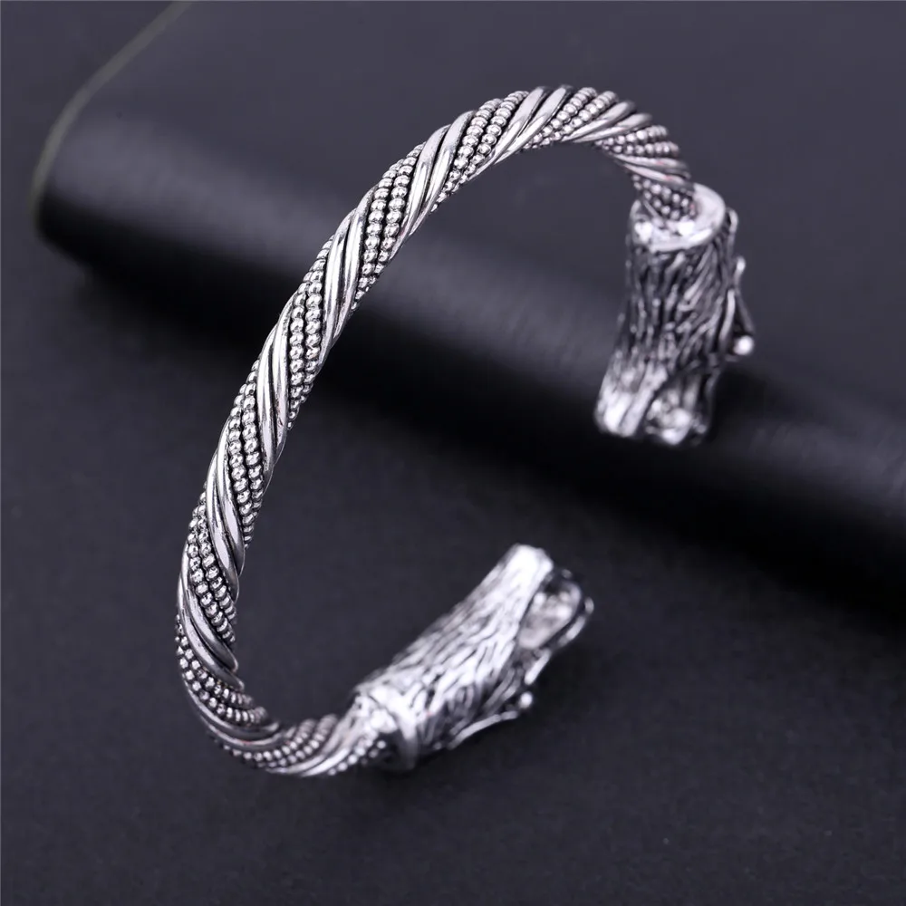 Браслет манжета викингов My Shape посеребренный винтажный браслет для подростков