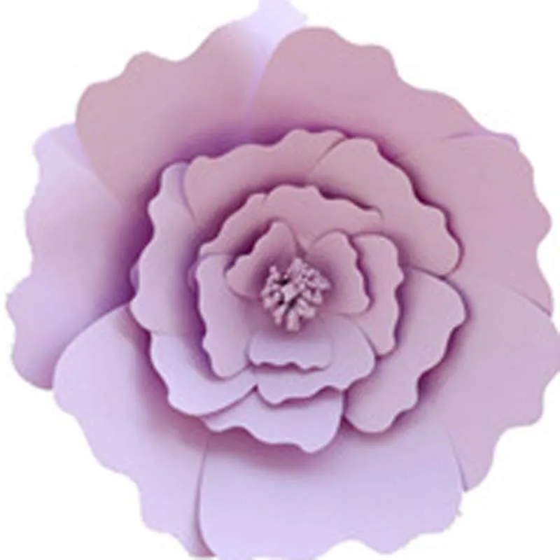 40CM Round corners 40 см голова DIY бумажные цветы для украшения свадебной вечеринки, гигантская картонная бумага цветочный фон, искусственная большая Роза Настенный декор - Цвет: 40CM Round corners
