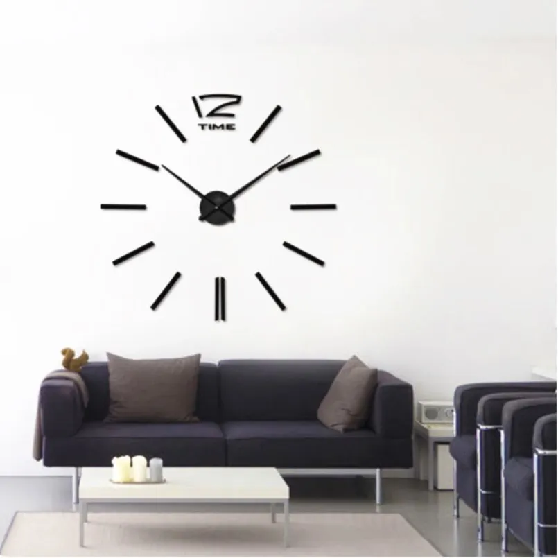 Настенные часы JADUOMA акриловые зеркальные сделай сам Современное украшение для