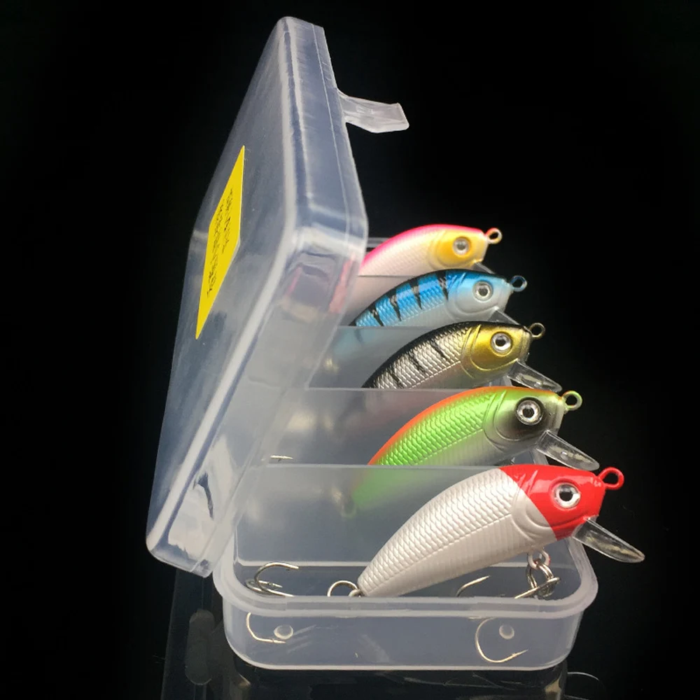 JACKFISH жесткая рыболовная приманка 3 7 г/5 5 см с тройным крючком 6 # глубина