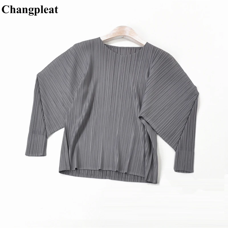Женские свободные футболки Changpleat модные дизайнерские плиссированные большого