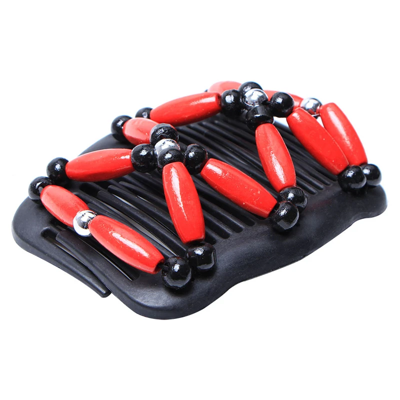 Модная волшебная расческа для волос с двойными бусинами заколка эластичная