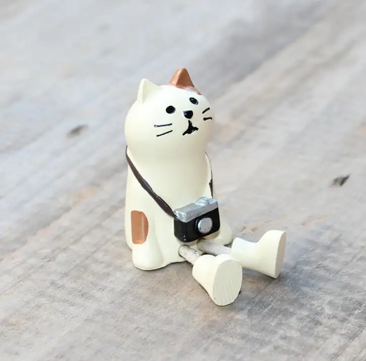 1 шт. Kawaii Cat Bear Penguin миниатюрная Статуэтка Япония Zakka Животное украшение мини-Сказочный Сад Смола ремесло игрушка подарок орнамент