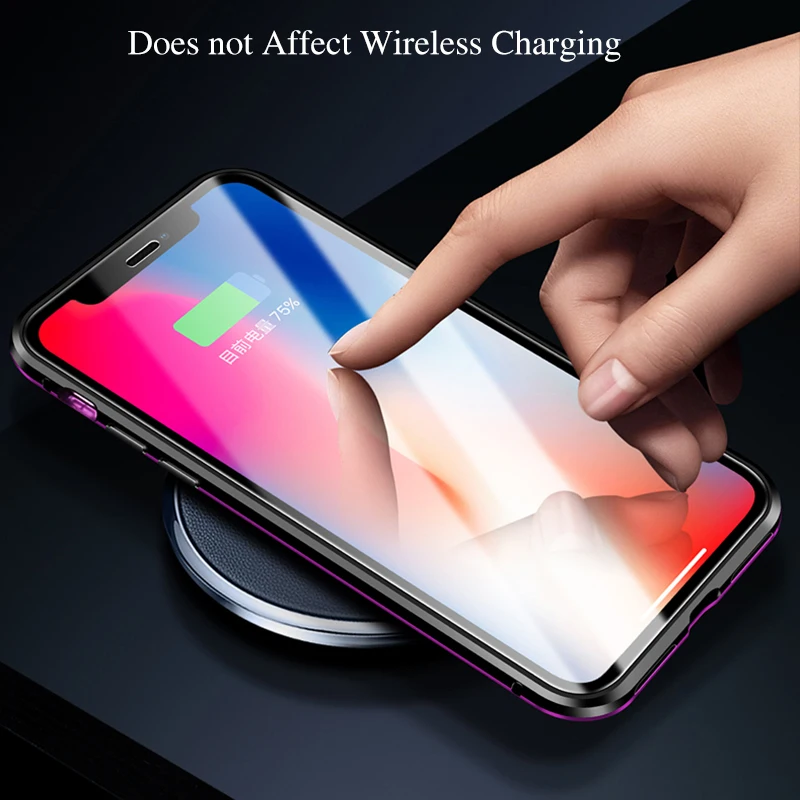 Магнитный металлический флип-чехол для телефона Apple iPhone XS Max XR X 6 6S 7 8 Plus чехол с