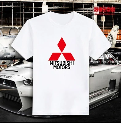 Летняя Модифицированная хлопковая Футболка Mitsubishi для мужчин и женщин футболка с